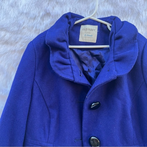 OLD NAVY Wool Blend Ruffle Collar Coat -
Royal Blue - Picture 3 of 17